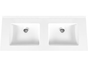 Creavit Wastafel 120cm Solid Surface zonder kraangat zonder overloop