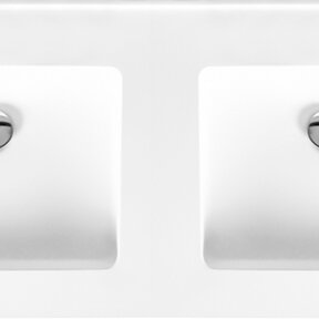 Creavit Wastafel 120cm Solid Surface zonder kraangat zonder overloop