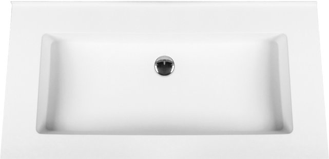 Creavit Wastafel 100cm Solid Surface zonder kraangat zonder overloop