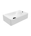 Mini Fonteinset Zwart Wit Mat Kraangat Rechts met toiletkraan draaiknop 37x22x10cm Aloni