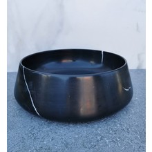 SaniPro Emperador Zwart Marmer Waskom 41x13cm