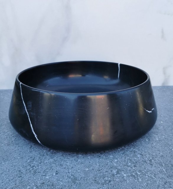 SaniPro Emperador Zwart Marmer Waskom 41x13cm