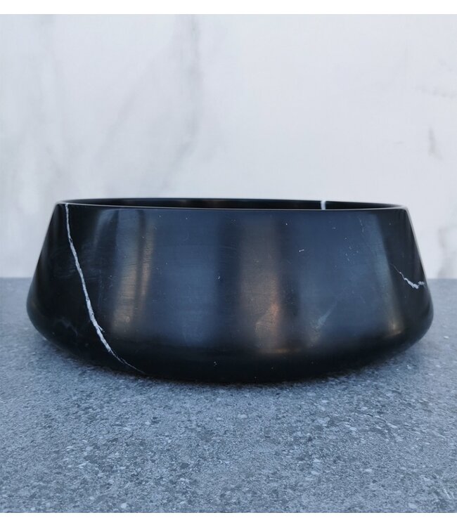 SaniPro Emperador Zwart Marmer Waskom 41x13cm