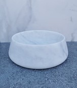 SaniPro Emperador Wit Marmer Waskom 41x13cm Natuursteen