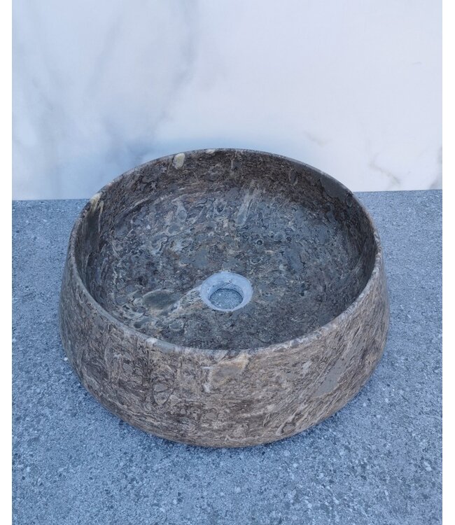 SANI-SUPPLY SaniPro Emperador Wit Marmer Waskom 41x13cm Natuursteen