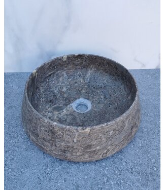 SANI-SUPPLY SaniPro Emperador Zilver Marmer Waskom 41x13cm Natuursteen