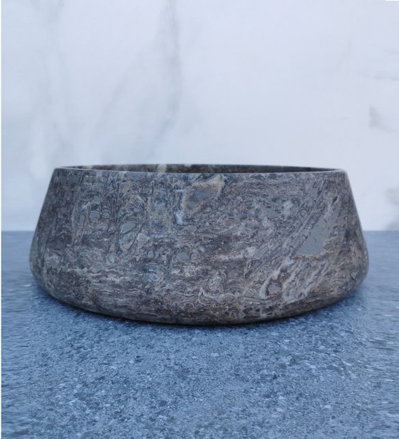 SaniPro Emperador Zilver Marmer Waskom 41x13cm Natuursteen