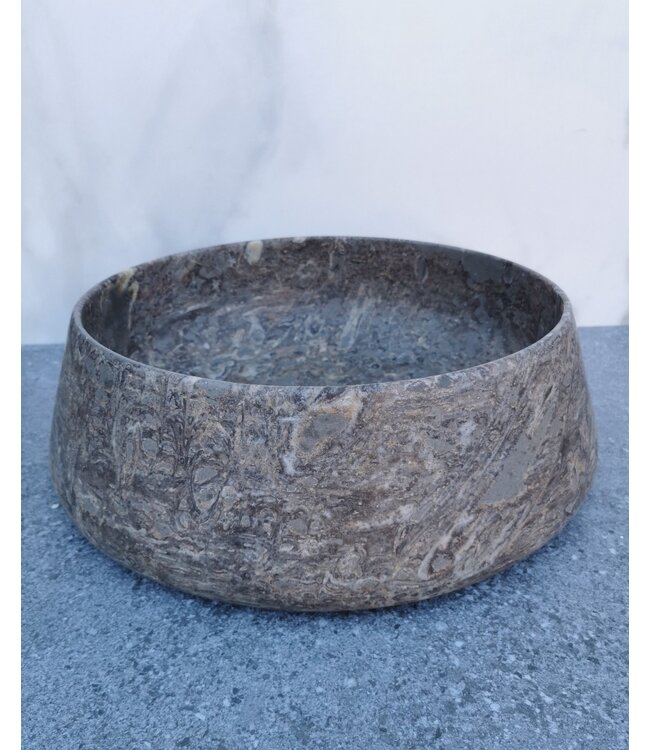 SaniPro Emperador Zilver Marmer Waskom 41x13cm Natuursteen