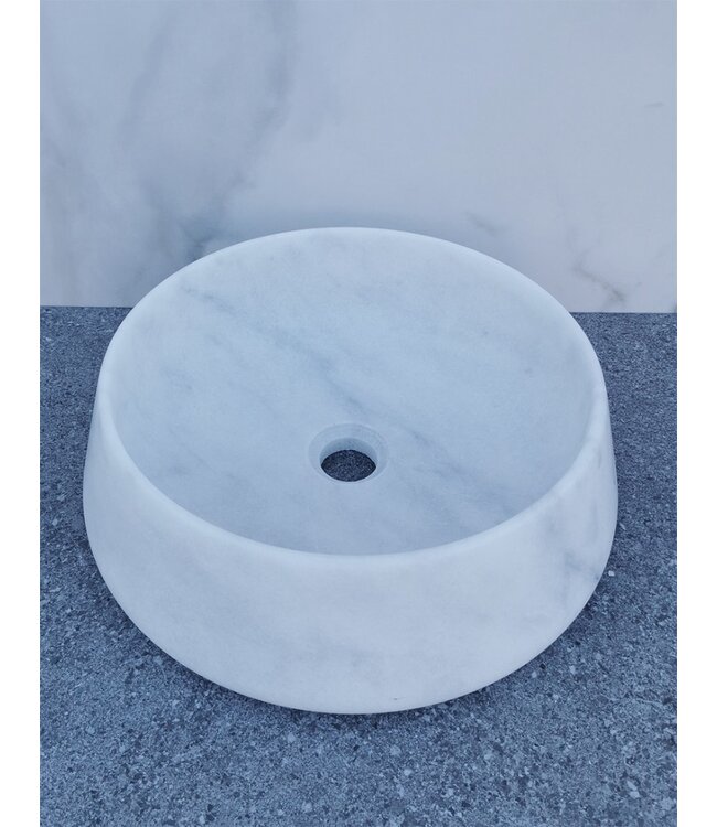 SANI-SUPPLY SaniPro Emperador Zilver Marmer Waskom 41x13cm Natuursteen