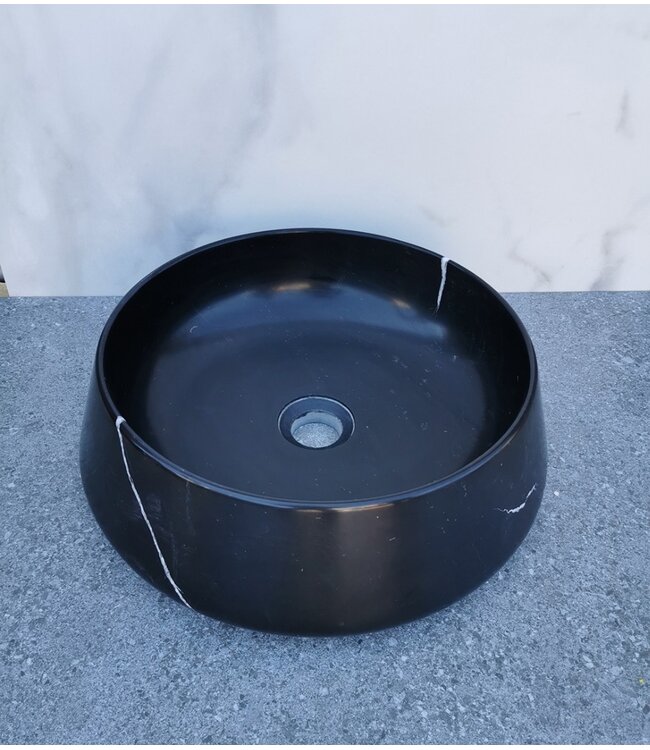 SaniPro Emperador Zilver Marmer Waskom 41x13cm Natuursteen