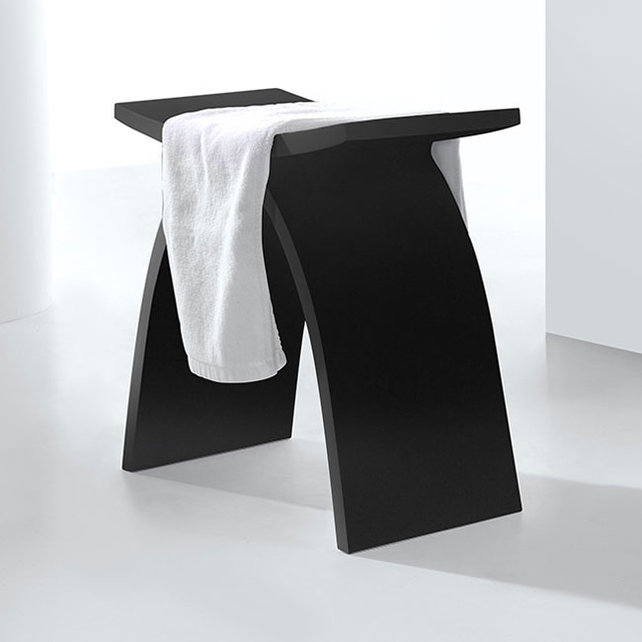 Douchekruk Solid Surface Luci Mat Zwart Douchekruk Solid Surface Luci Mat Zwart