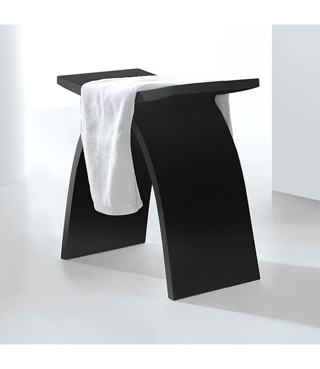 Douchekruk Solid Surface Luci Mat Zwart