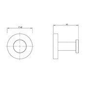 Handdoekhaak Rondo Mat Zwart