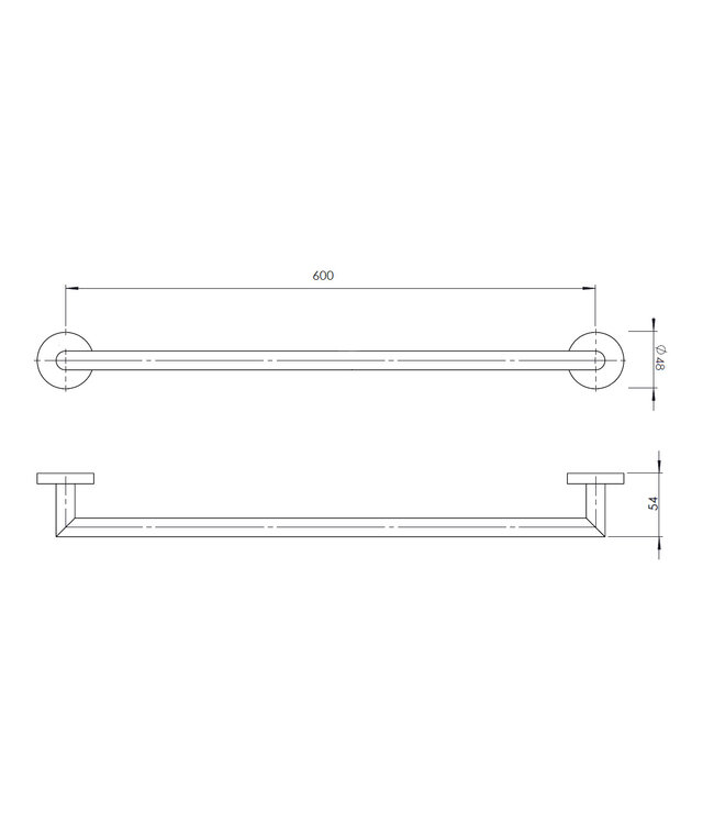 Handdoekhouder Rondo Geborsteld Koper