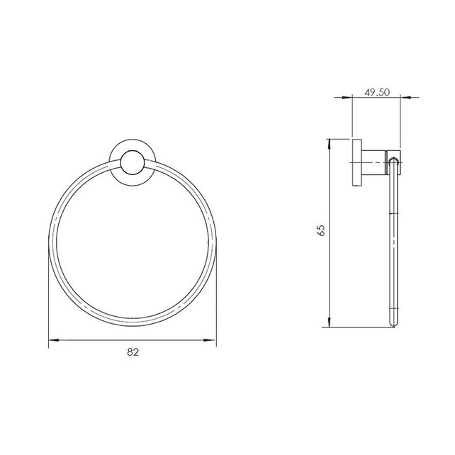 Handdoekring Rondo Goud
