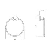 Handdoekring Rondo Koper