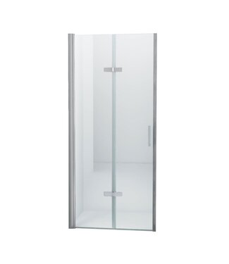 Douchedeur Miami Nisdeur Vouwdeur 100x202cm Antikalk Helder Glas Chroom Profiel 8mm Veiligheidsglas
