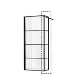 Douchewand Collins 30x200cm Antikalk Helder Glas Mat Zwart Hoekprofiel 8mm Veiligheidsglas Easy Clean Douchewand Collins 30x200cm Antikalk Helder Glas Mat Zwart Hoekprofiel 8mm Veiligheidsglas Easy Clean