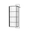 Douchewand Collins 30x200cm Antikalk Helder Glas Mat Zwart Hoekprofiel 8mm Veiligheidsglas Easy Clean