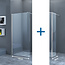 Inloopdouche Eco Nano met Zijwand 120x200cm 30x200cm Antikalk Helder Glas Chroom Profiel 8mm Veilighedsglas Easy Clean