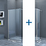Inloopdouche Eco Nano met Zijwand 60x200cm 40x200cm Antikalk Helder Glas Chroom Profiel 8mm Veiligheidsglas Easy Clean