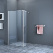 Inloopdouche Eco Nano met Zijwand 90x200cm 40x200cm Antikalk Helder Glas Chroom Profiel 8mm Veiligheidsglas Easy Clean