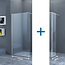 Inloopdouche Eco Nano met Zijwand 110x200cm 40x200cm Antikalk Helder Glas Chroom Profiel 8mm Veiligheidsglas Easy Clean