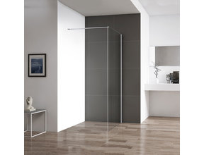Inloopdouche 110x200cm Antikalk Helder Glas Chroom Profiel 10mm Veiligheidsglas Easy Clean