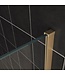 Wiesbaden Inloopdouche 100x200cm Antikalk Helder/Mat Glas 8mm Geborsteld Goud Veiligheidsglas