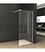 Inloopdouche 110x200cm Antikalk Helder Glas 8mm Mat Wit Veiligheidsglas