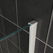 Inloopdouche 110x200cm Antikalk Helder Glas 8mm Mat Wit Veiligheidsglas