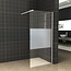 Wiesbaden Inloopdouche 120x200cm Antikalk Helder/Mat Glas 8mm Mat Wit Veiligheidsglas