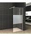 Inloopdouche 120x200cm Antikalk Helder/Mat Glas 8mm Mat Wit Veiligheidsglas