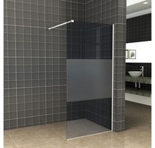 Inloopdouche 120x200cm Antikalk Rook/Mat Glas 8mm Mat Wit Veiligheidsglas