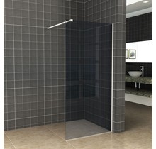 Inloopdouche 120x200cm Antikalk Rookglas 8mm Mat Wit Veiligheidsglas