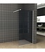 Inloopdouche 80x200cm Antikalk Rookglas 8mm Mat Wit Veiligheidsglas