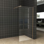 Inloopdouche 90x200cm Antikalk Helder Glas 8mm Geborsteld Goud Veiligheidsglas Inloopdouche 90x200cm Antikalk Helder Glas 8mm Geborsteld Goud Veiligheidsglas