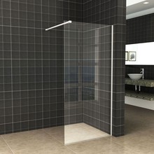 Inloopdouche 90x200cm Antikalk Helder Glas 8mm Mat Wit Veiligheidsglas