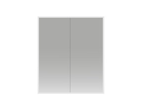 Spiegelkast Quatro 60x70x13cm Aluminium Geintegreerde LED Verlichting Sensor Lichtschakelaar Stopcontact Glazen Planken