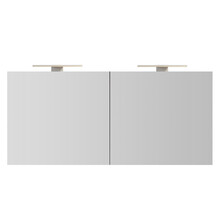 Spiegelkast Pandora 140x60x14cm Aluminium LED Verlichting Stopcontact Binnen en Buiten Spiegel Glazen Planken