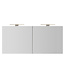Spiegelkast Pandora 140x60x14cm Aluminium LED Verlichting Stopcontact Binnen en Buiten Spiegel Glazen Planken