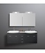 Spiegelkast Pandora 140x60x14cm Aluminium LED Verlichting Stopcontact Binnen en Buiten Spiegel Glazen Planken