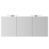 Spiegelkast Pandora 160x60x14cm Aluminium LED Verlichting Stopcontact Binnen en Buiten Spiegel Glazen Planken