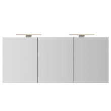 Spiegelkast Pandora 160x60x14cm Aluminium LED Verlichting Stopcontact Binnen en Buiten Spiegel Glazen Planken