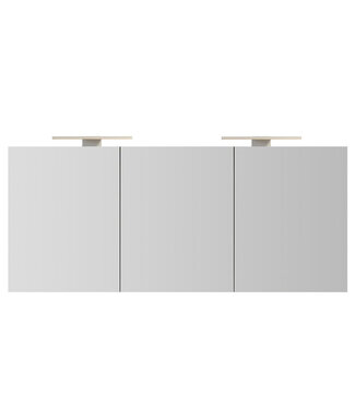 Spiegelkast Pandora 160x60x14cm Aluminium LED Verlichting Stopcontact Binnen en Buiten Spiegel Glazen Planken