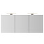 DIAMOND LINE Spiegelkast Pandora 160x60x14cm Aluminium LED Verlichting Stopcontact Binnen en Buiten Spiegel Glazen Planken