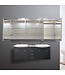 Spiegelkast Pandora 160x60x14cm Aluminium LED Verlichting Stopcontact Binnen en Buiten Spiegel Glazen Planken