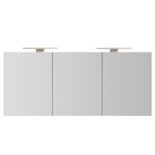 Spiegelkast Pandora 160x60x14cm Aluminium LED Verlichting Stopcontact Binnen en Buiten Spiegel Glazen Planken