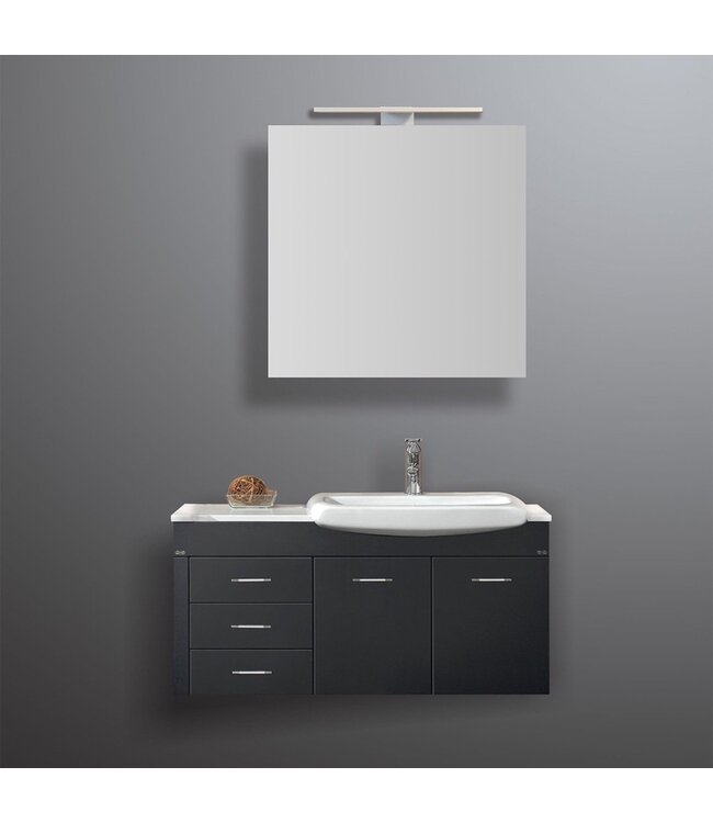 Spiegelkast Pandora 60x60x14cm Aluminium LED Verlichting Stopcontact Binnen en Buiten Spiegel Glazen Planken