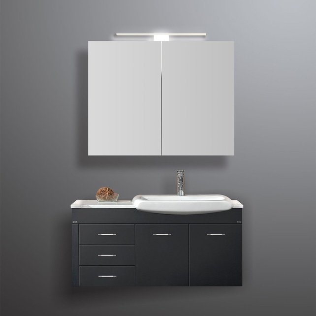 Spiegelkast Pandora 80x60x14cm Aluminium LED Verlichting Stopcontact Binnen en Buiten Spiegel Glazen Planken